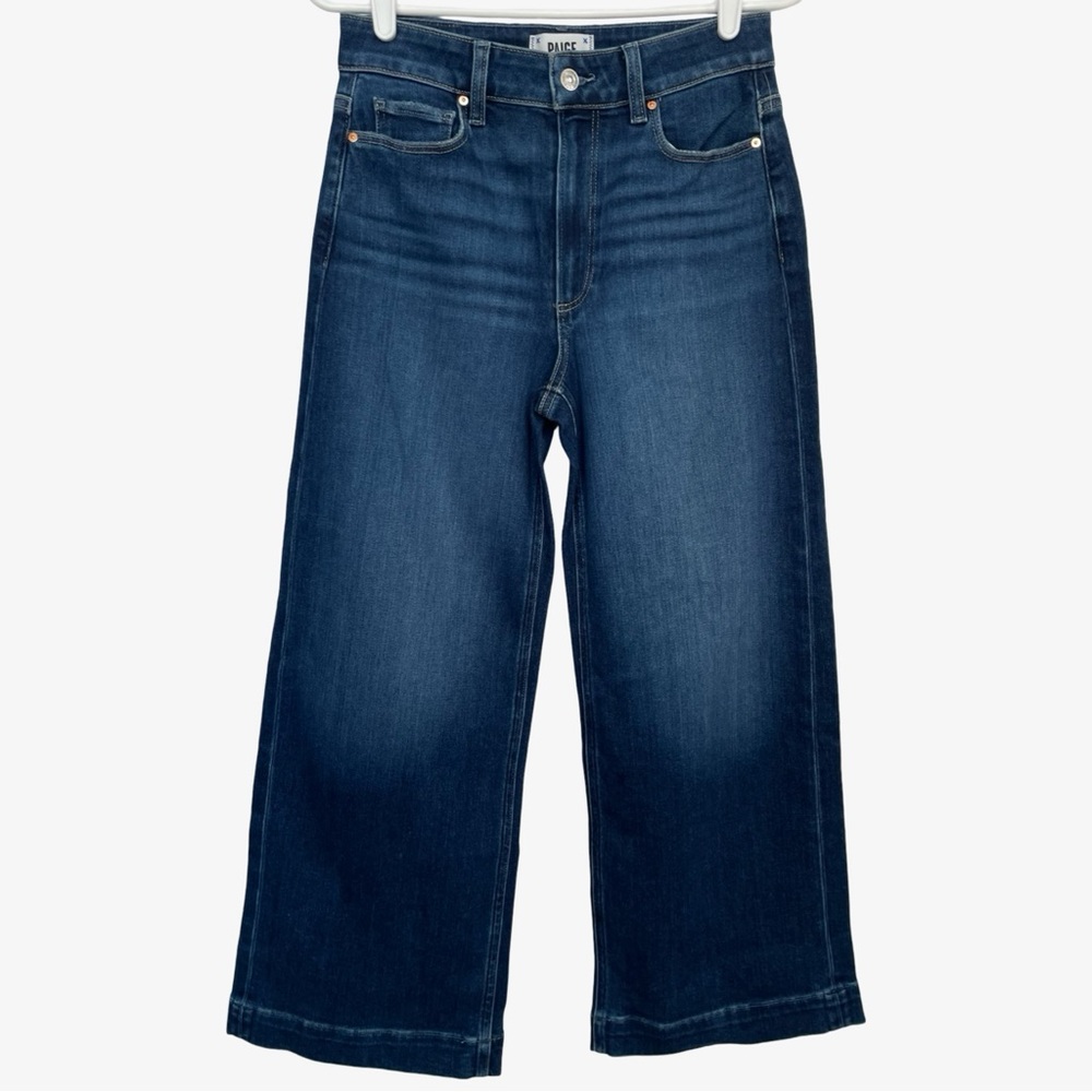 PAIGE Anessa Wide Leg Jeans Foreign Film Blue 27 NWT - Picture 5 of 16